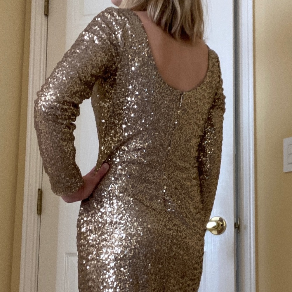 Ralph Lauren sequin gold dress size 6